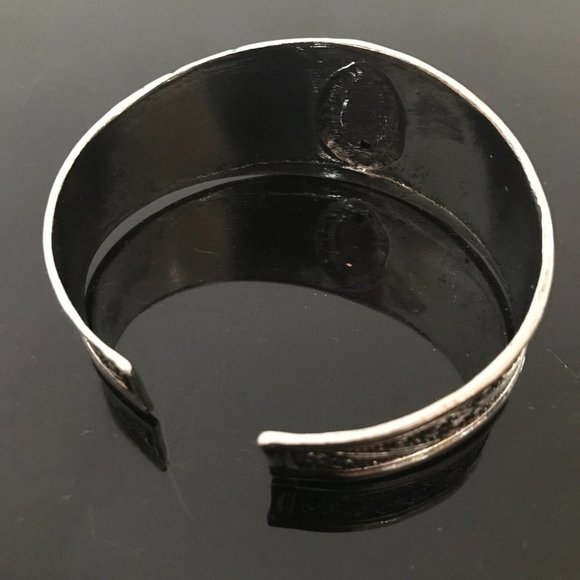 Turquoise Silver Cuff Bracelet Southwestern Coral Mens Mans Western Coral Red - Picture 8 of 8